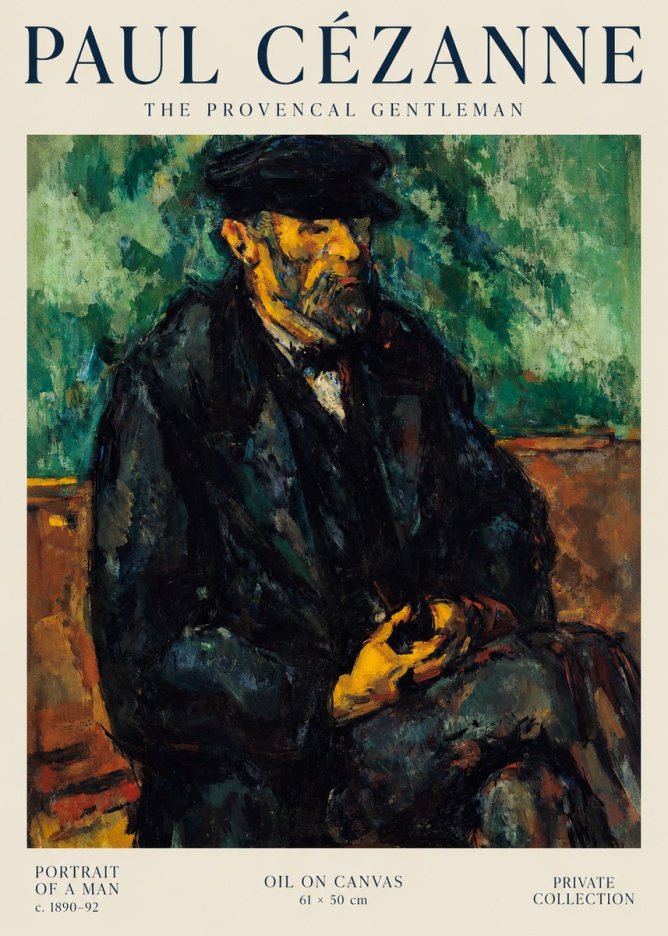 Paul Cézanne Portrait of a Man I No1 - Poszter