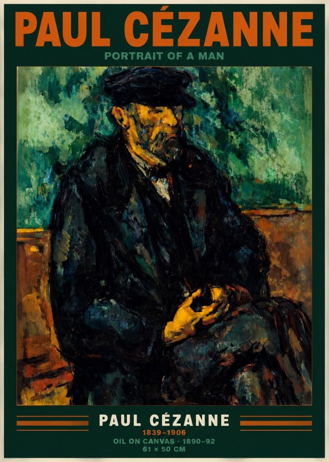 Paul Cézanne Portrait of a Man I No2 - Poszter