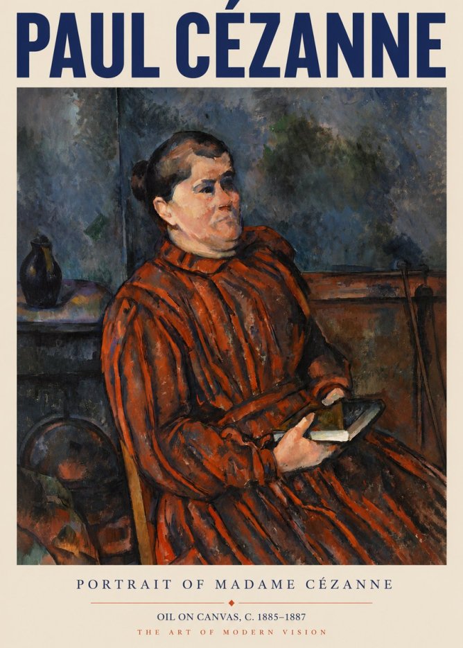 Paul Cézanne Portrait of Madame Cézanne I No2 - Poszter