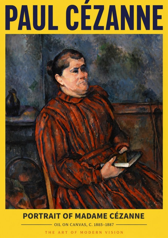 Paul Cézanne Portrait of Madame Cézanne I No3 - Poszter