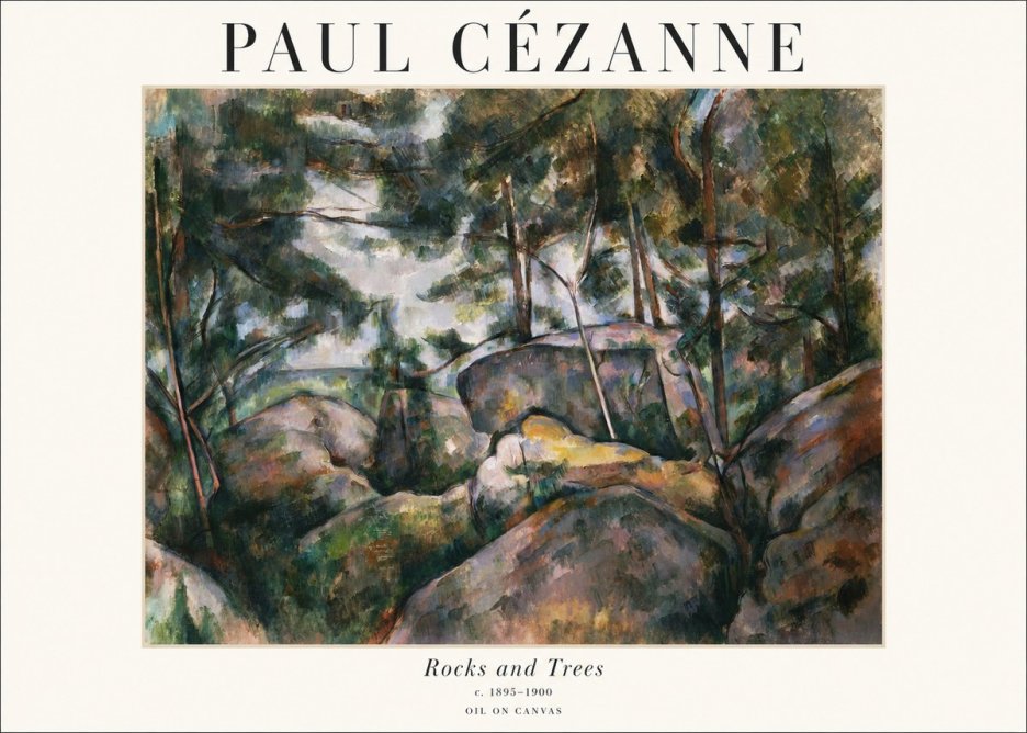 Paul Cézanne Rocks and Trees II No1 - Poszter