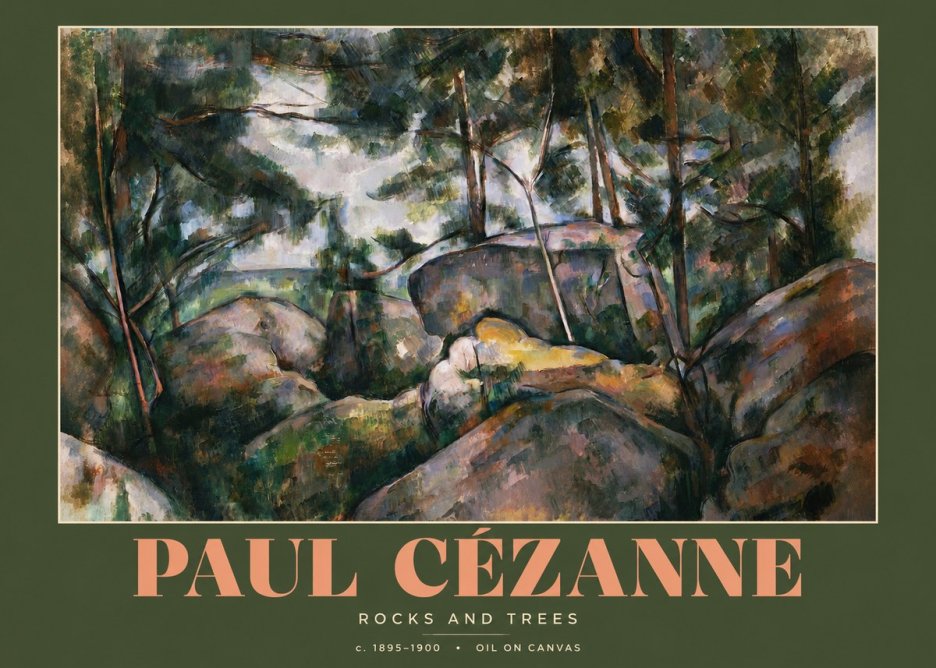 Paul Cézanne Rocks and Trees II No2 - Poszter
