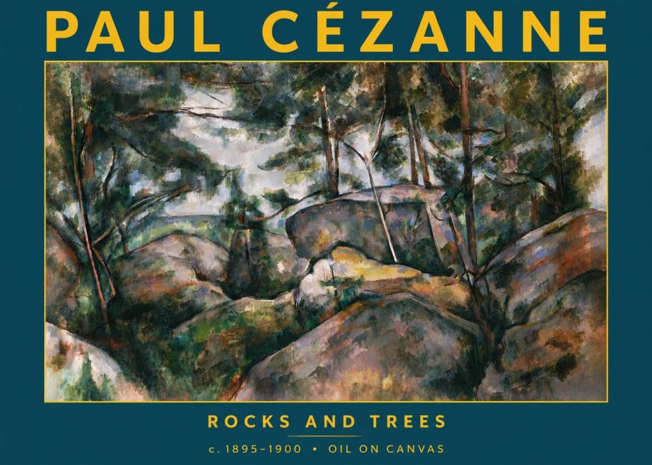 Paul Cézanne Rocks and Trees II No5 - Poszter