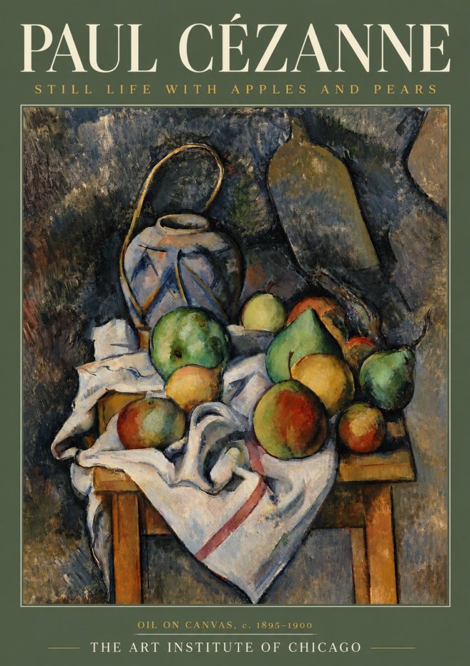 Paul Cézanne Still Life with Apples and Pears No3 - Poszter