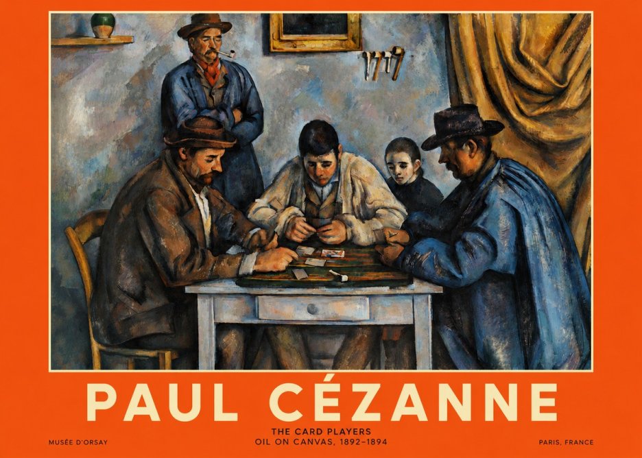 Paul Cézanne The Card Players I No2 - Poszter