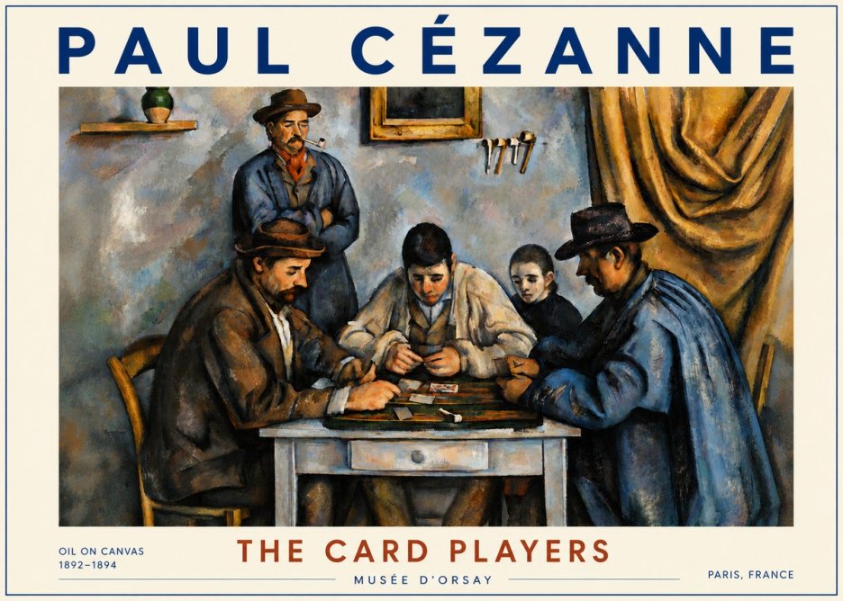 Paul Cézanne The Card Players I No6 - Poszter