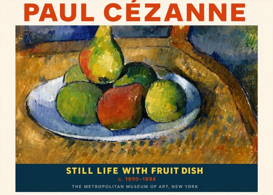 Paul Cézanne Still Life with Fruit Dish No2 - Poszter