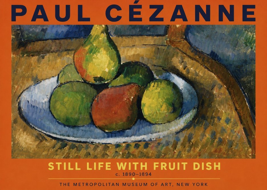 Paul Cézanne Still Life with Fruit Dish No6 - Poszter