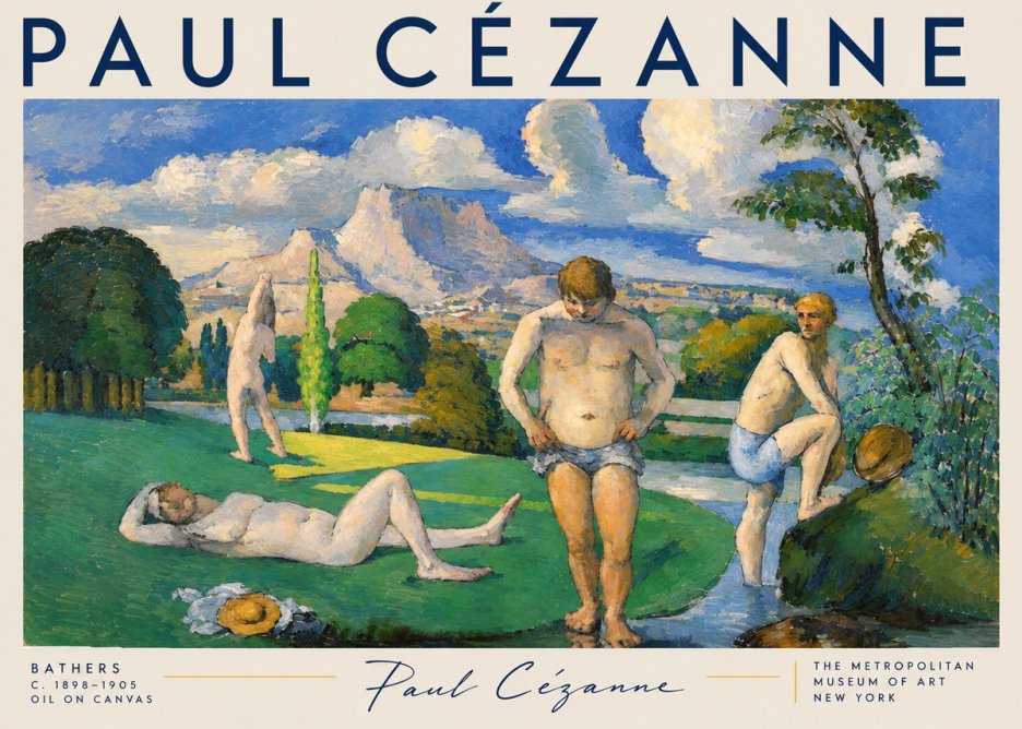 Paul Cézanne Bathers II No3 - Poszter