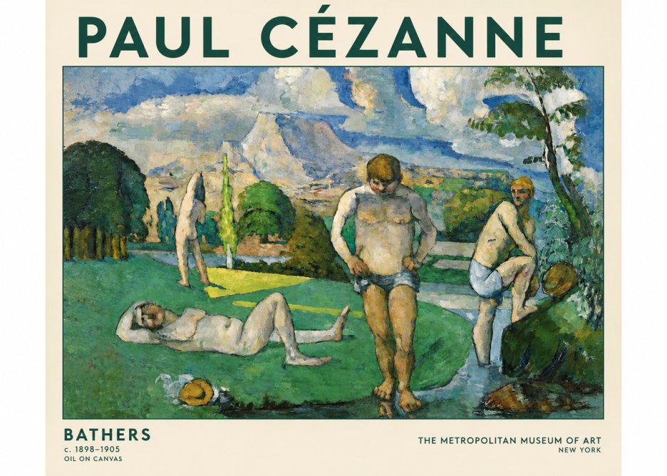 Paul Cézanne Bathers II No4 - Poszter