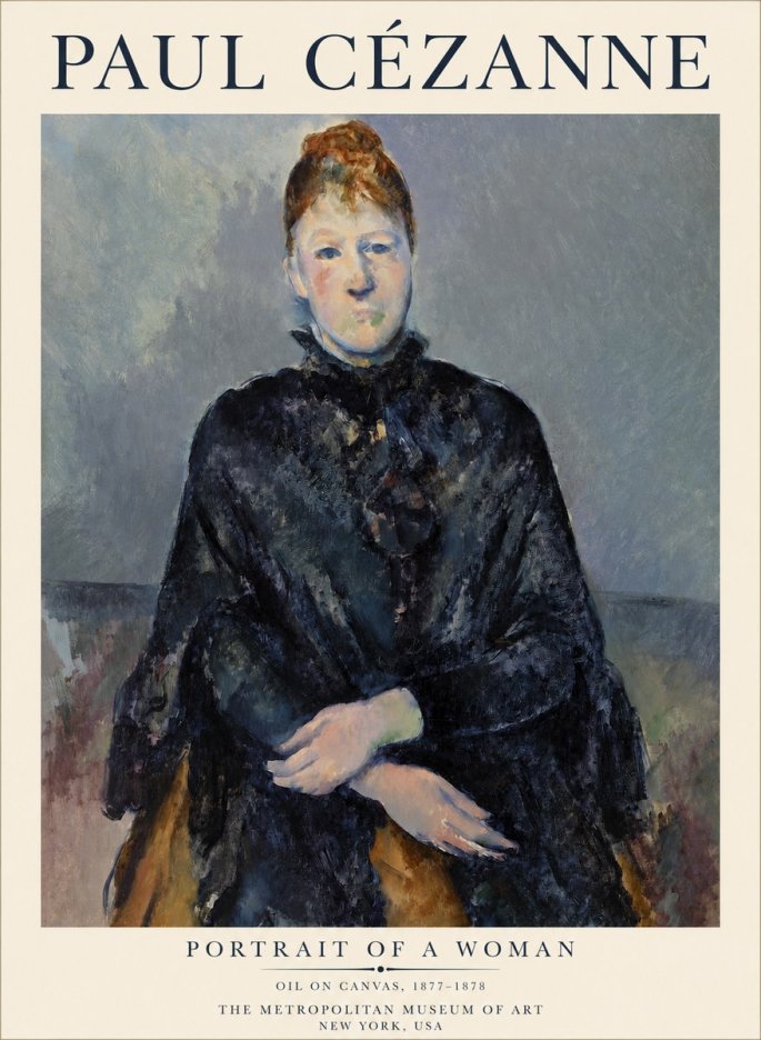 Paul Cézanne Portrait of a Woman I No1 - Poszter