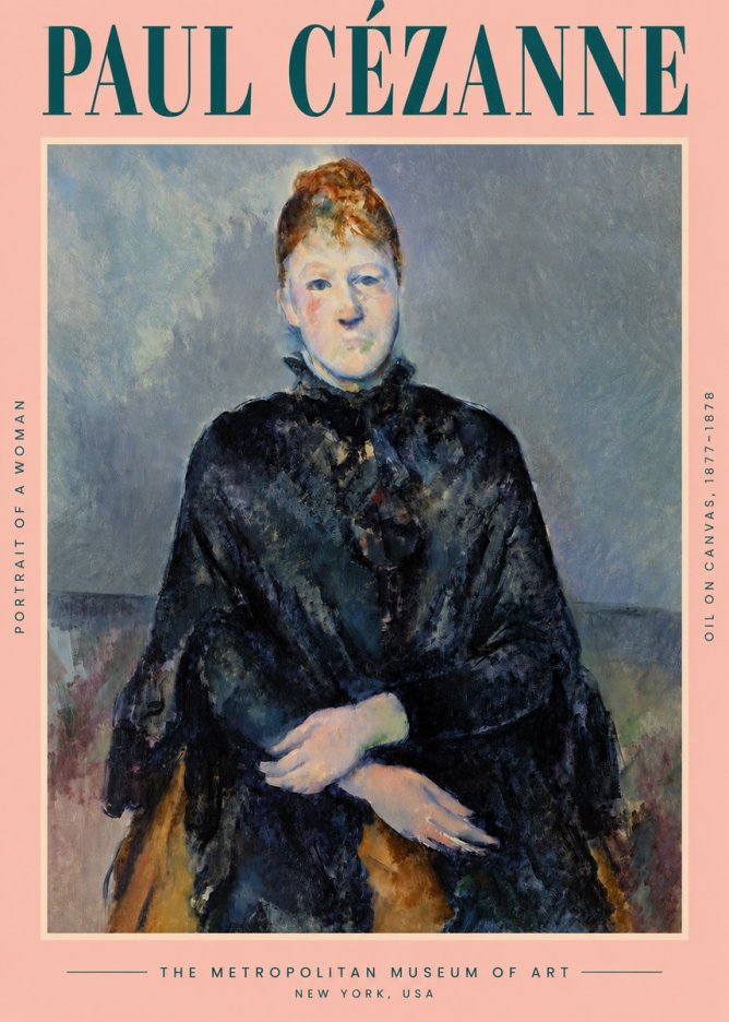 Paul Cézanne Portrait of a Woman I No4 - Poszter