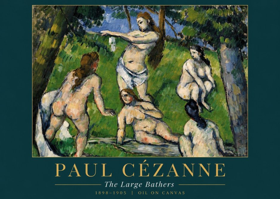 Paul Cézanne The Large Bathers III No3 - Poszter