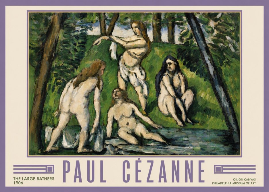Paul Cézanne The Large Bathers IV No6 - Poszter