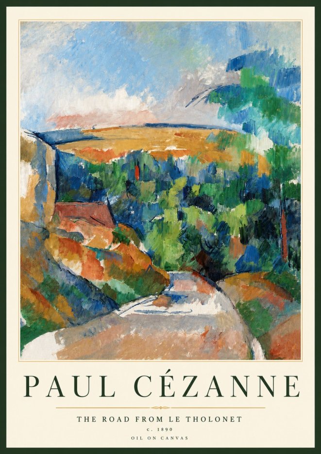 Paul Cézanne The Road from Le Tholonet No3 - Poszter