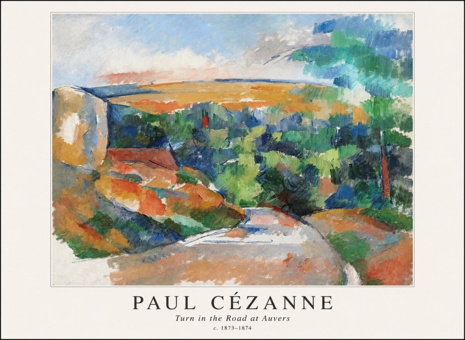 Paul Cézanne The Road from Le Tholonet No4 - Poszter