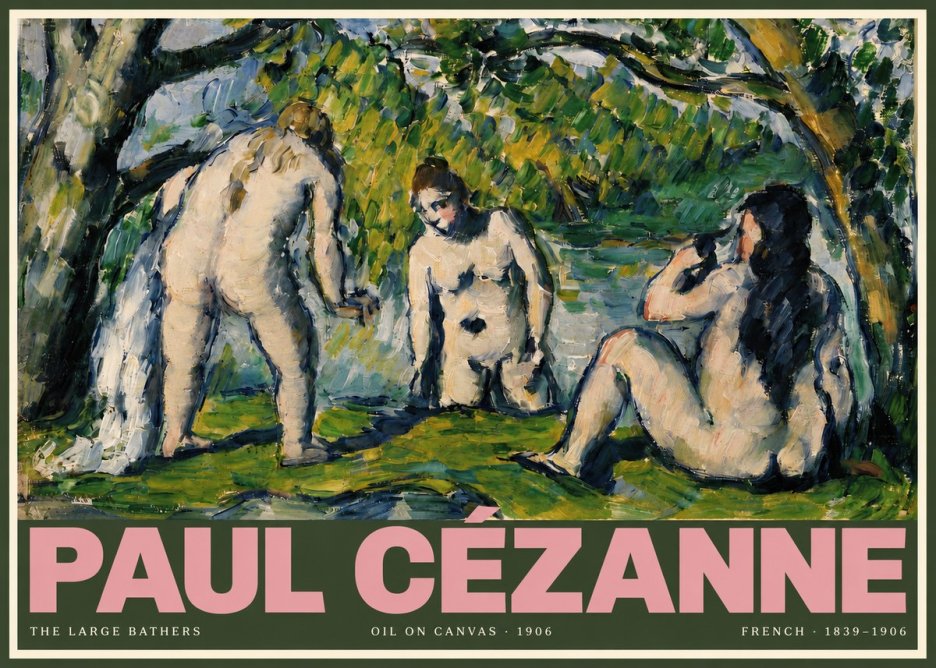 Paul Cézanne The Large Bathers V No2 - Poszter