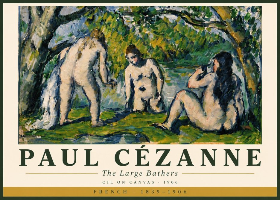 Paul Cézanne The Large Bathers V No5 - Poszter
