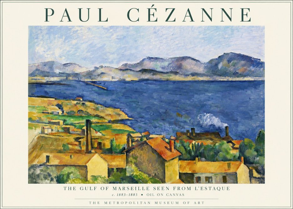 Paul Cézanne The Gulf of Marseille Seen from L'estaque No3 - Poszter