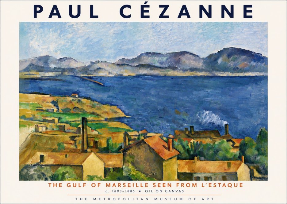 Paul Cézanne The Gulf of Marseille Seen from L'estaque No5 - Poszter