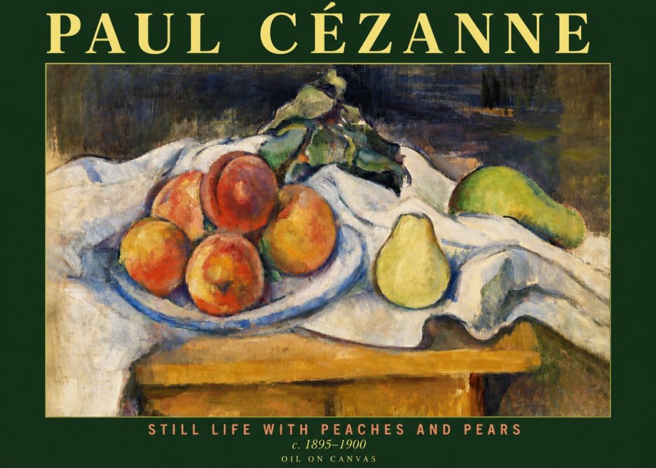 Paul Cézanne Still Life with Peaches and Pears No4 - Poszter