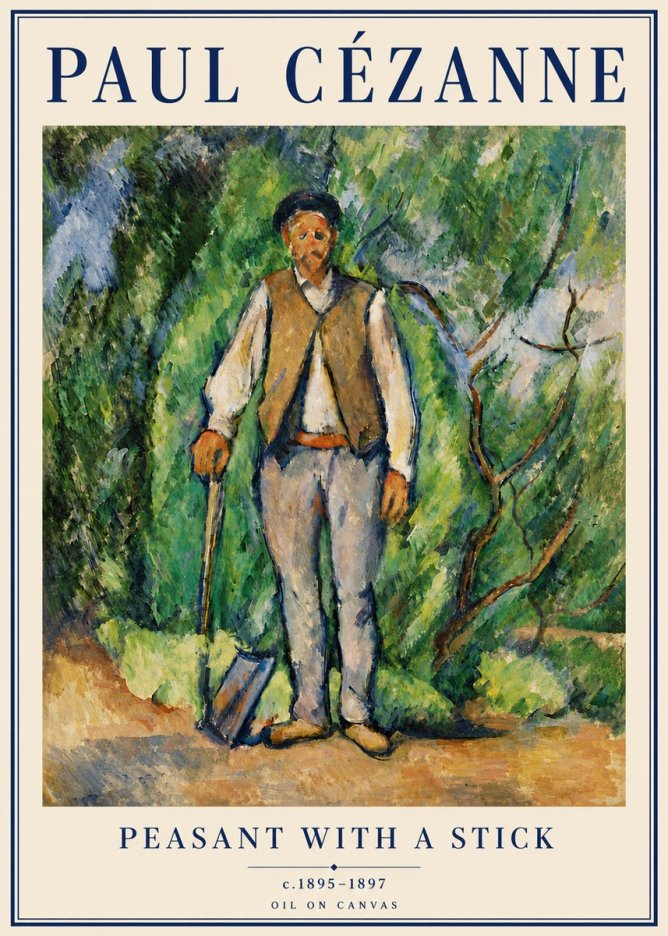 Paul Cézanne Peasant with a Stick No6 - Poszter