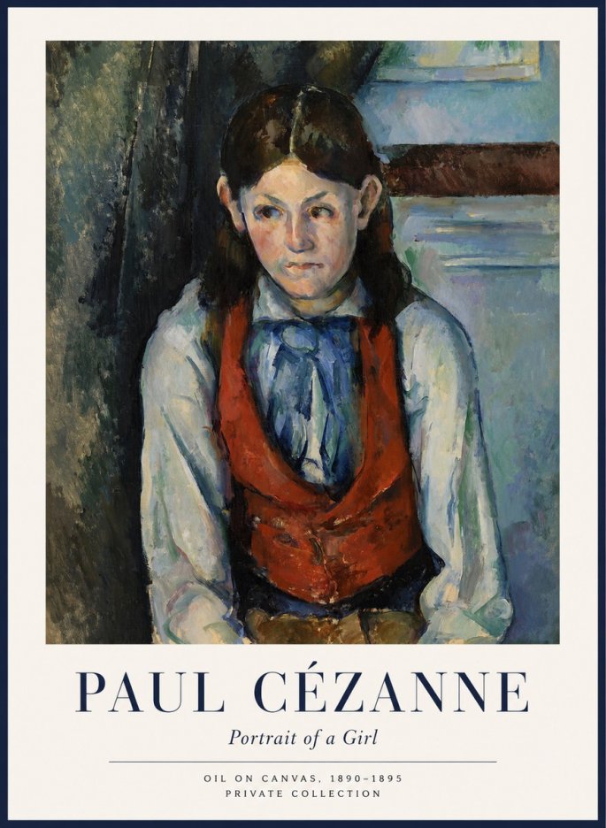 Paul Cézanne Portrait of a Girl No1 - Poszter