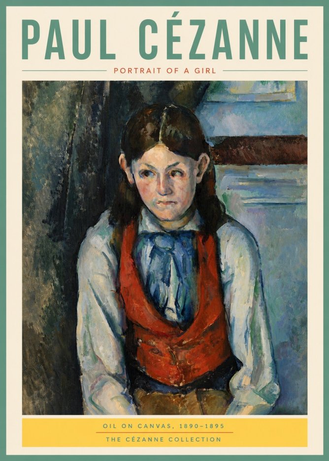 Paul Cézanne Portrait of a Girl No5 - Poszter