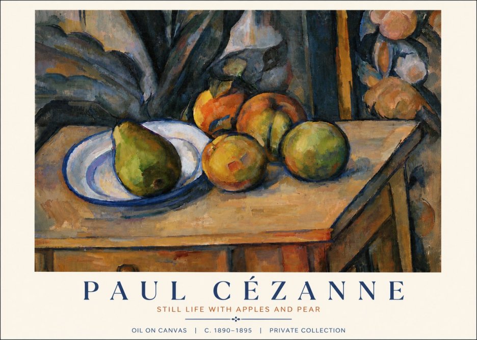 Paul Cézanne Still Life with Apples and Pear No5 - Poszter