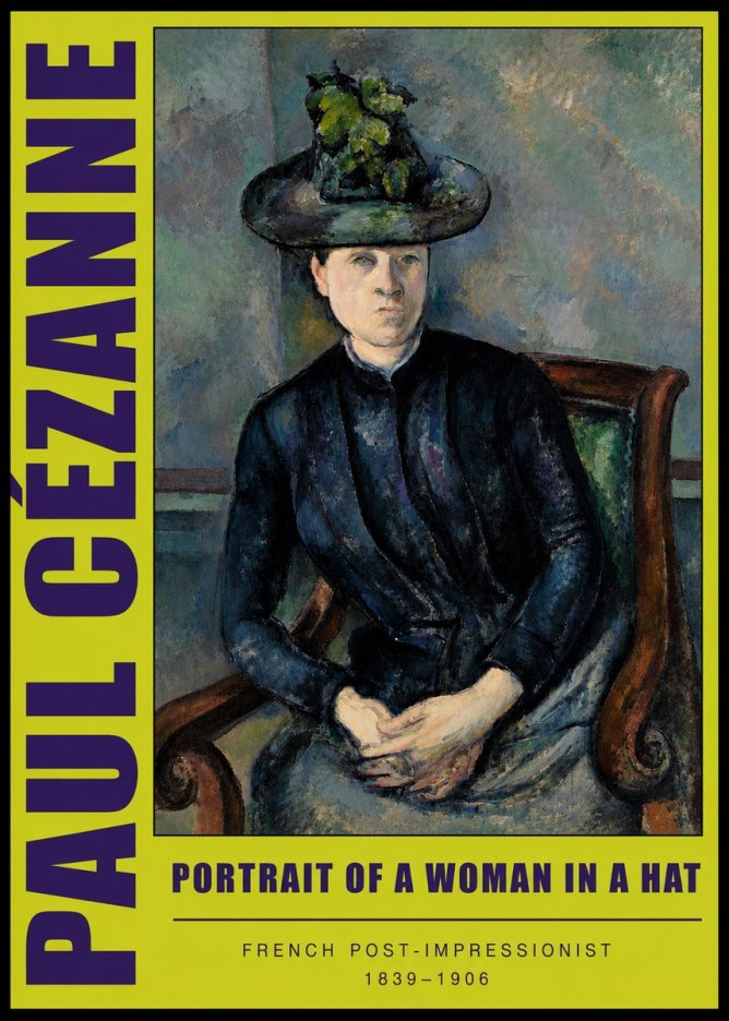 Paul Cézanne Portrait of a Woman II No5 - Poszter