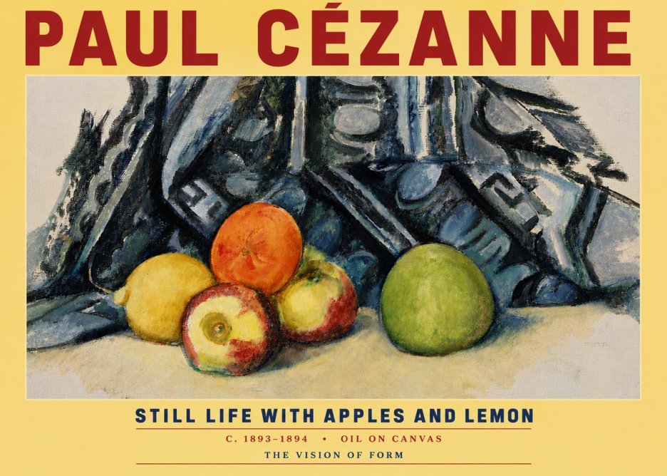 Paul Cézanne Still Life with Apples and Lemon No5 - Poszter
