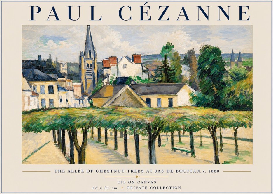 Paul Cézanne The Allée of Chestnut Trees at Jas De Bouffan No6 - Poszter