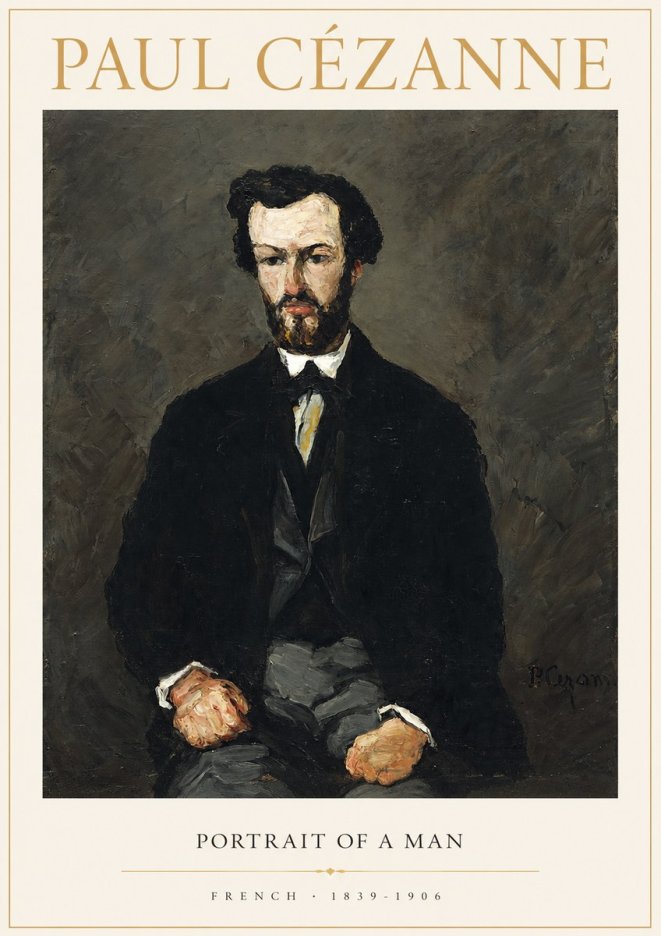 Paul Cézanne Portrait of a Man II No1 - Poszter