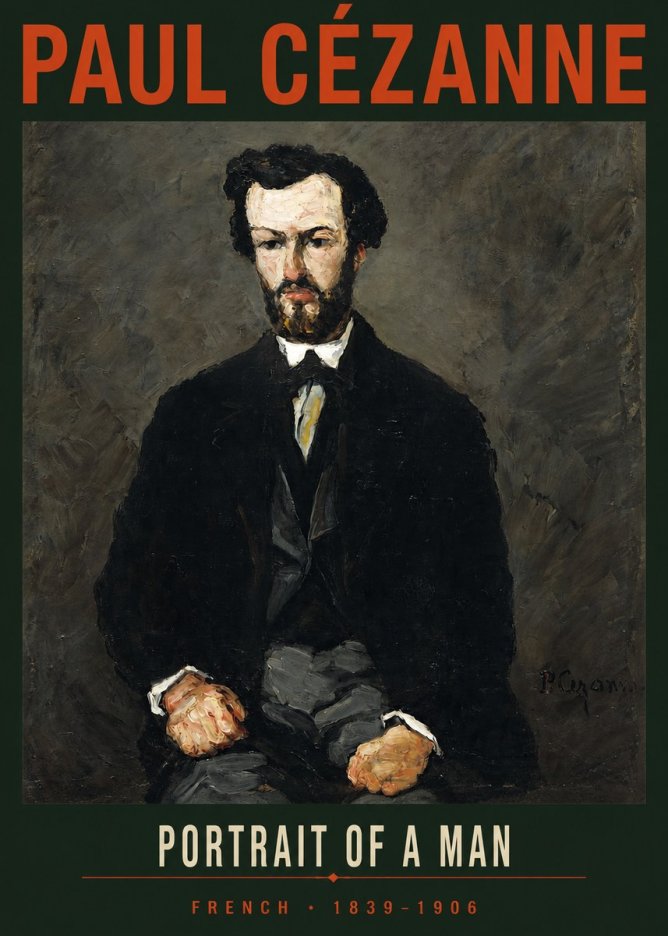 Paul Cézanne Portrait of a Man II No2 - Poszter