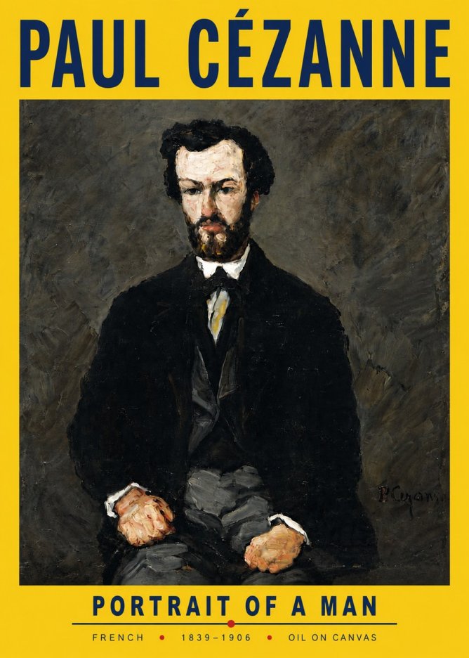 Paul Cézanne Portrait of a Man II No6 - Poszter