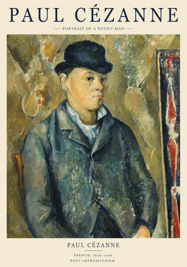 Paul Cézanne Portrait of a Young Man No1 - Poszter