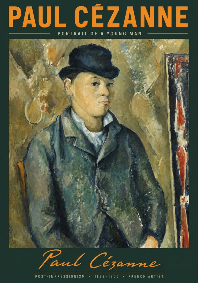 Paul Cézanne Portrait of a Young Man No2 - Poszter