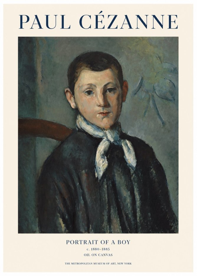 Paul Cézanne Portrait of a Boy No1 - Poszter
