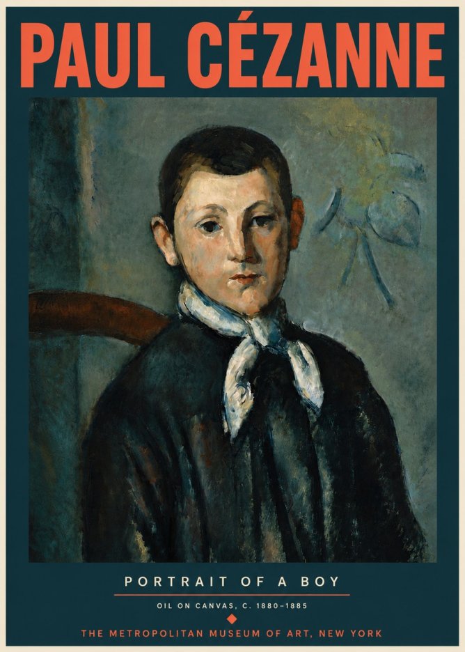 Paul Cézanne Portrait of a Boy No4 - Poszter