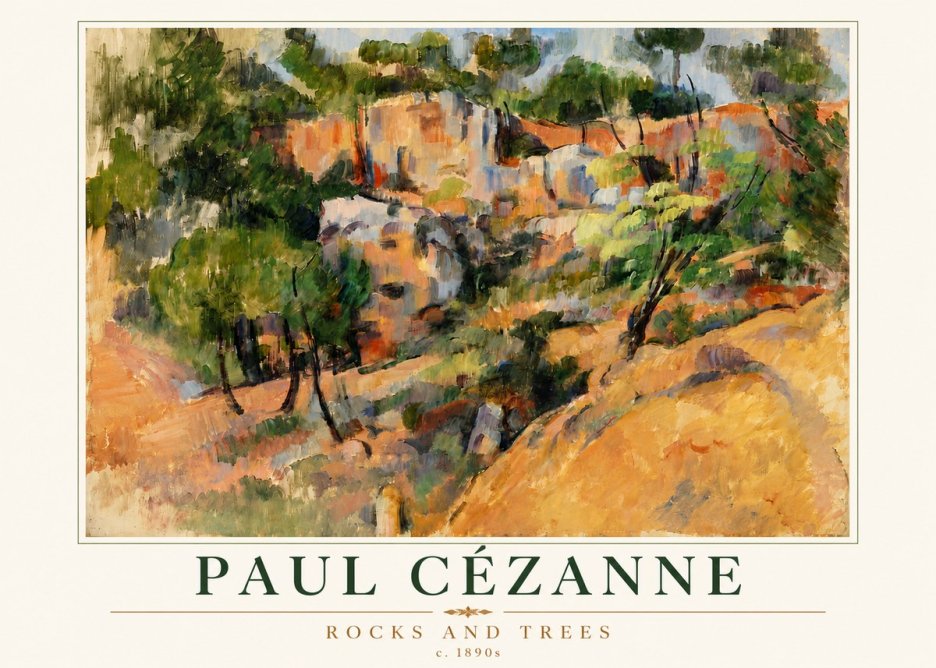 Paul Cézanne Rocks and Trees III No4 - Poszter