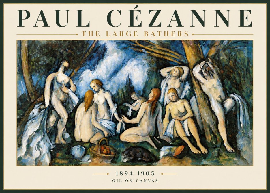 Paul Cézanne The Large Bathers VI No5 - Poszter