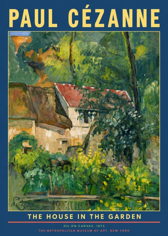 Paul Cézanne The House in the Garden No2 - Poszter