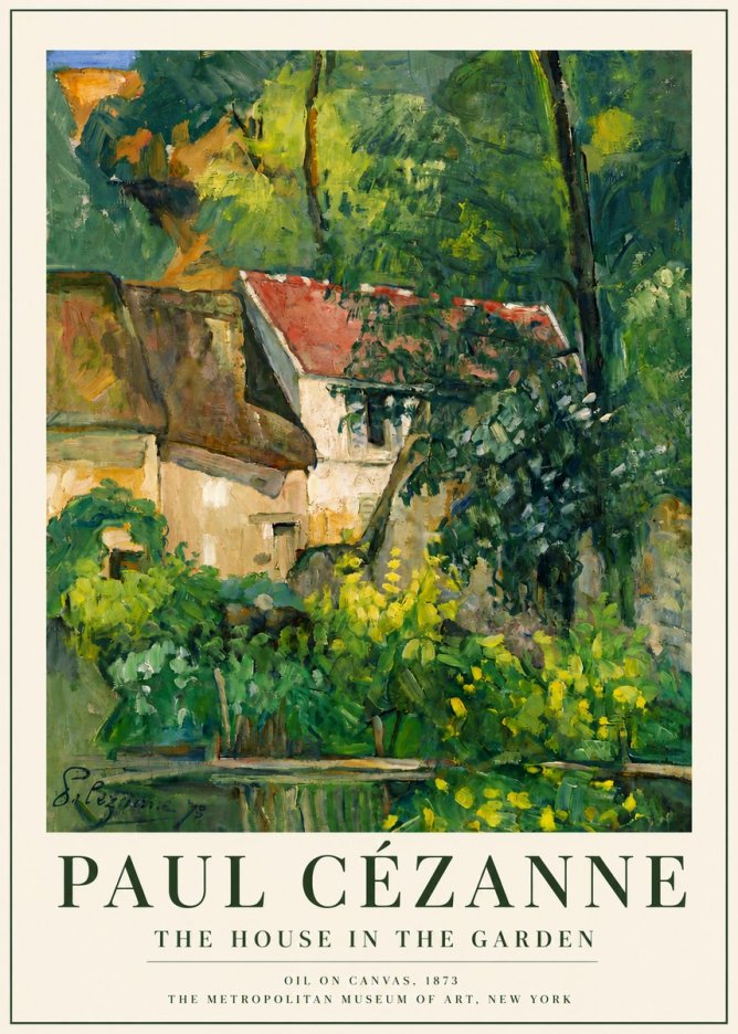 Paul Cézanne The House in the Garden No5 - Poszter