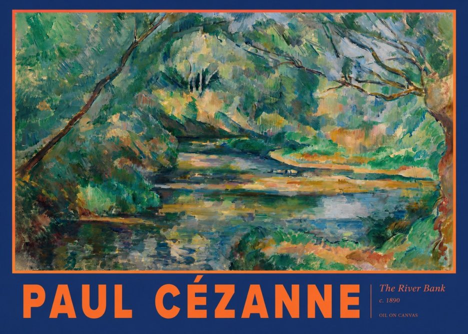 Paul Cézanne The River Bank No2 - Poszter