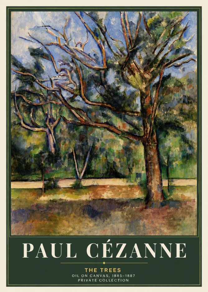 Paul Cézanne The Trees No5 - Poszter