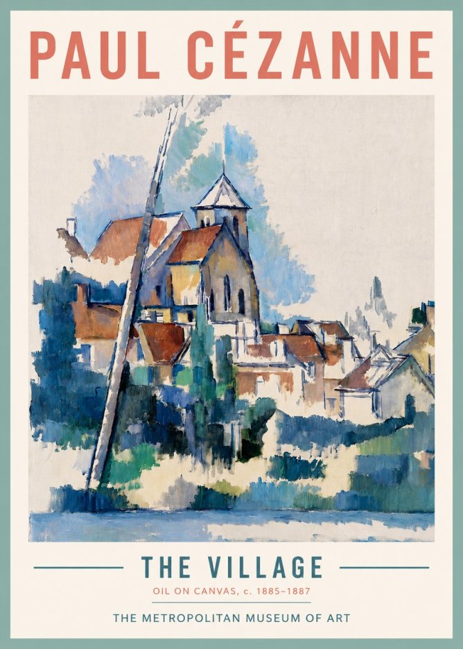 Paul Cézanne The Village II No3 - Poszter