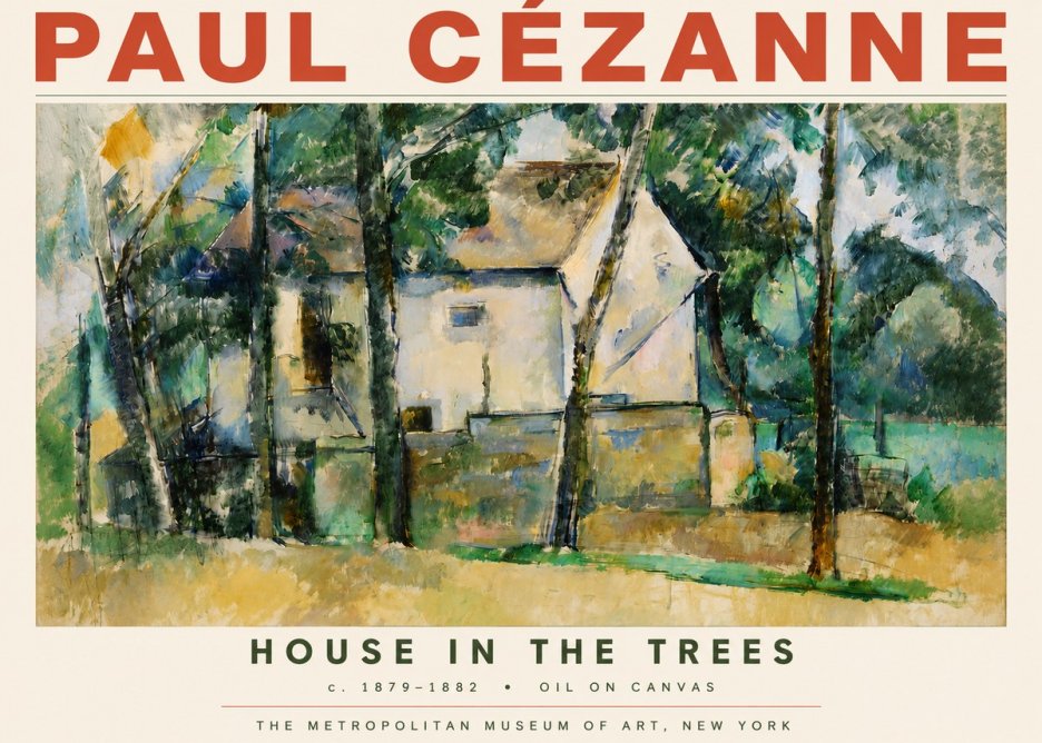 Paul Cézanne House in the Trees No3 - Poszter