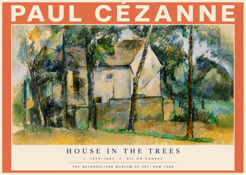 Paul Cézanne House in the Trees No5 - Poszter