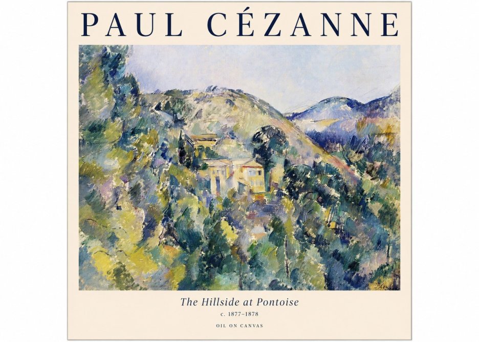 Paul Cézanne The Hillside at Pontoise No1 - Poszter
