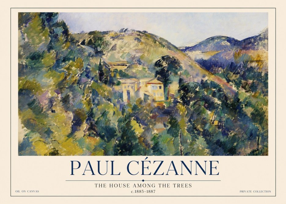 Paul Cézanne The Hillside at Pontoise No2 - Poszter